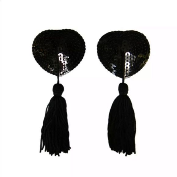 Quinn-Tessential Desires Other - Tassel Heart Shaped Sequin Pasties